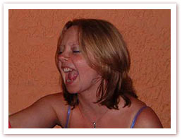 IMG: Sherrie at Mambo's bar mouthing off 