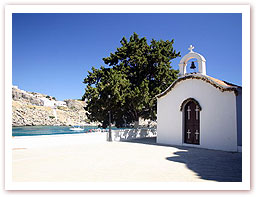 IMG: Close up - St Pauls Chapel, Lindos, Rhodes